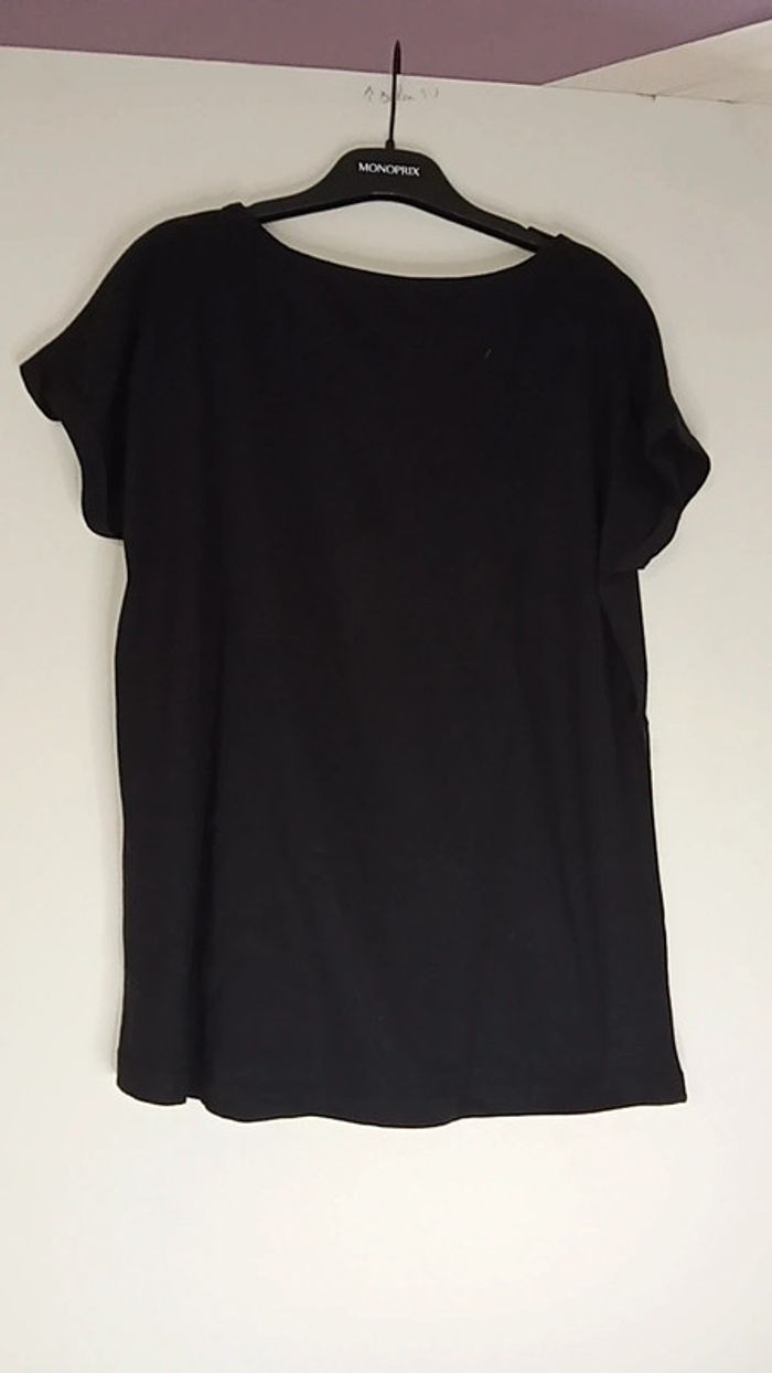 T-shirt noir motif pastèque 🍉 Summer Time - Esmara - Taille S - photo numéro 3