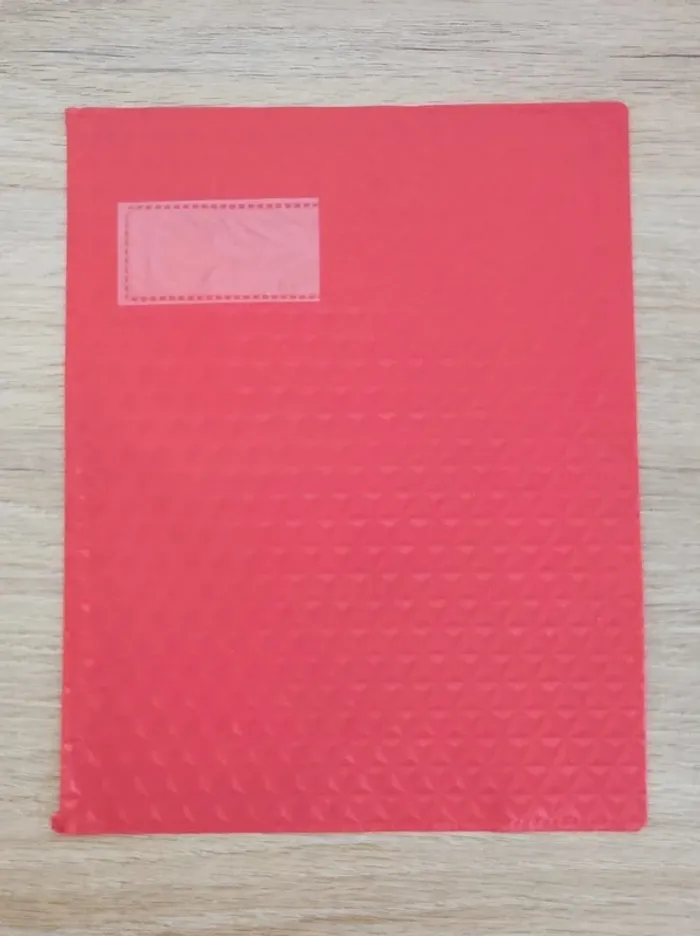 Lot 4 protège-cahier rouge noir jaune bleu - 17x22cm - photo numéro 2
