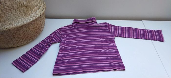Sous pull violet rayé TCF T3A