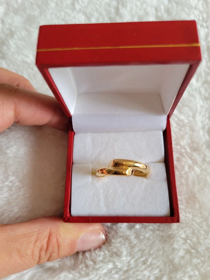 Bague anneau ouvert acier silver - photo numéro 4