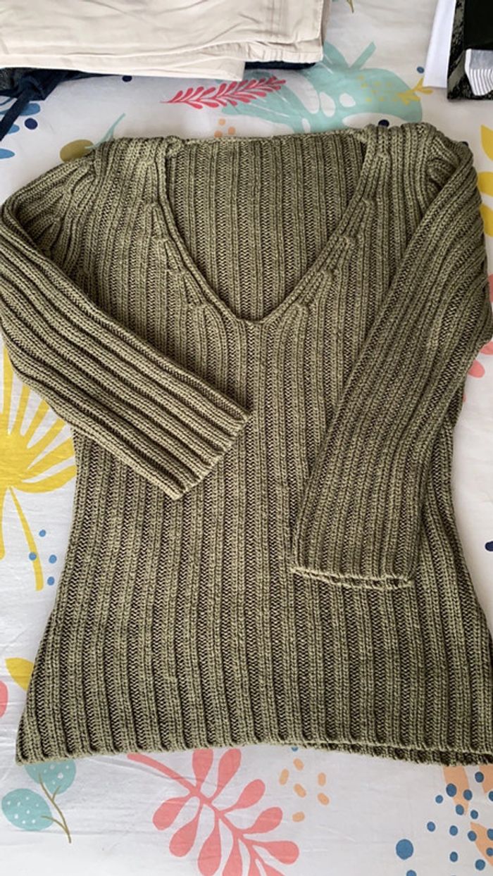 Pull léger kaki