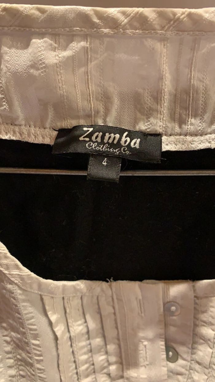 Haut manche longue noir et blanc Zamba taille 4 - photo numéro 2
