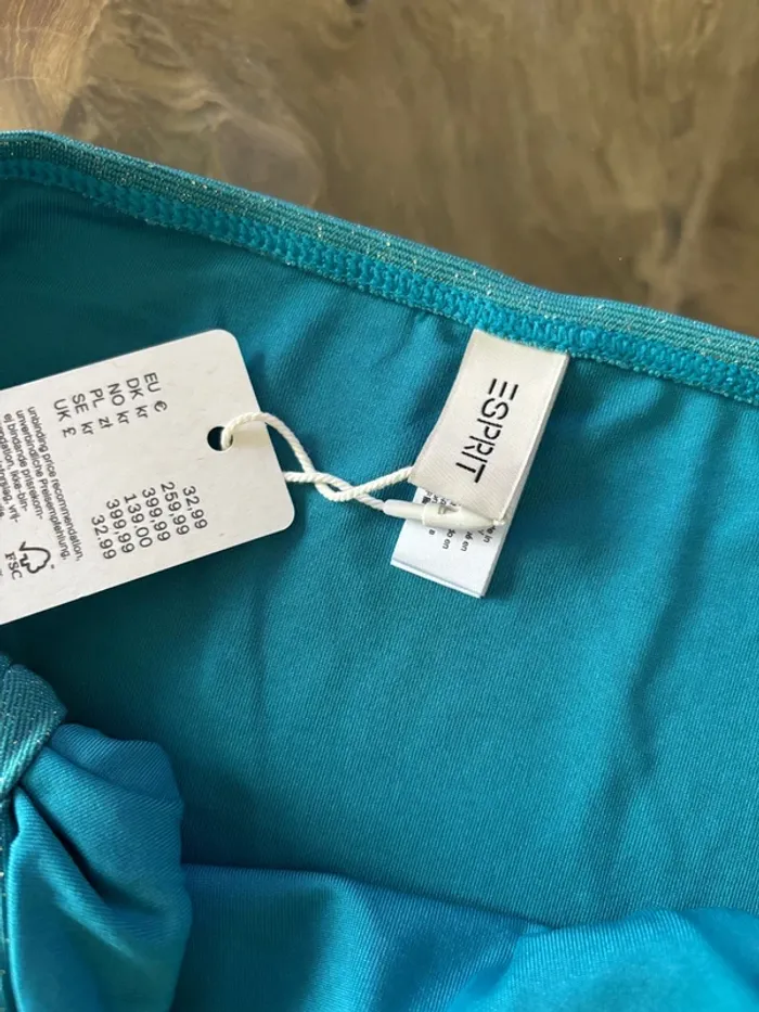 Bas de maillot de bain femme Esprit bleu pailleté doré 42 - photo numéro 7