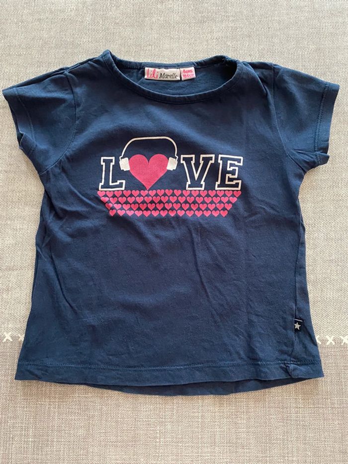 T shirt manches courtes 4 ans Lili marelle