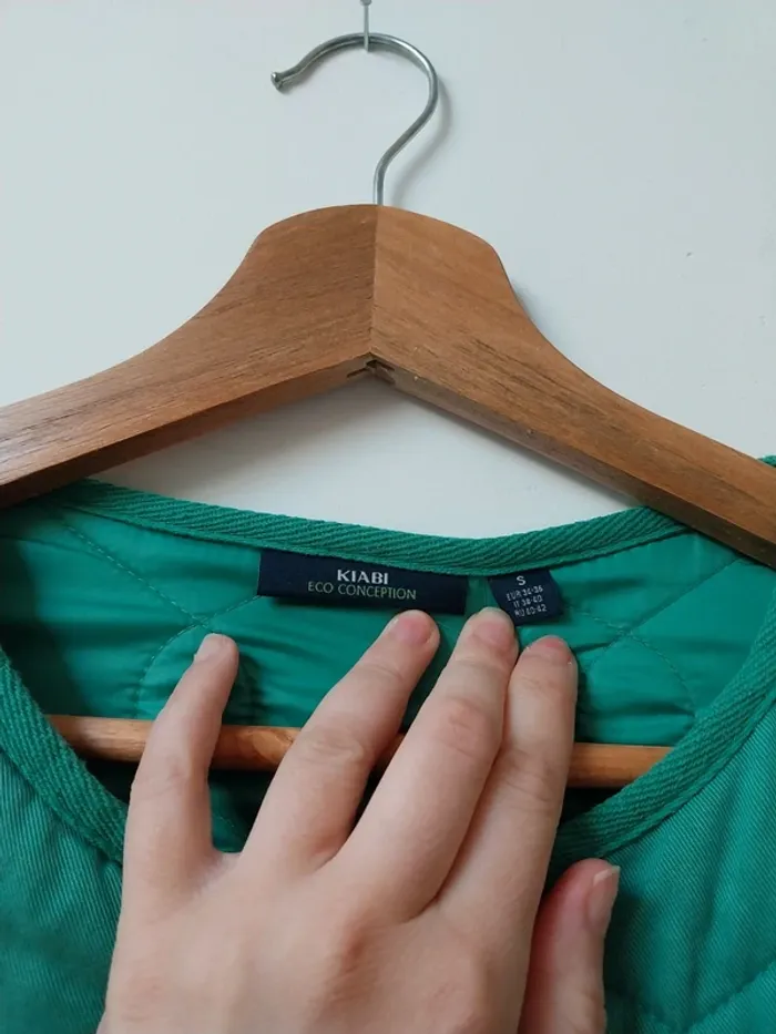 Veste matelassée verte Kiabi 36 - photo numéro 5