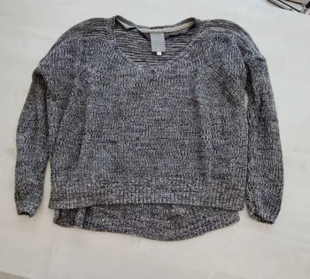 Pull laine G-Star - taille S - Oversize- gris chiné - asymétrique - hiver