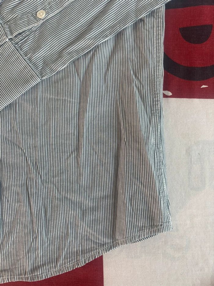 Chemise Wrangler bleu et blanc à rayures taille L - photo numéro 9