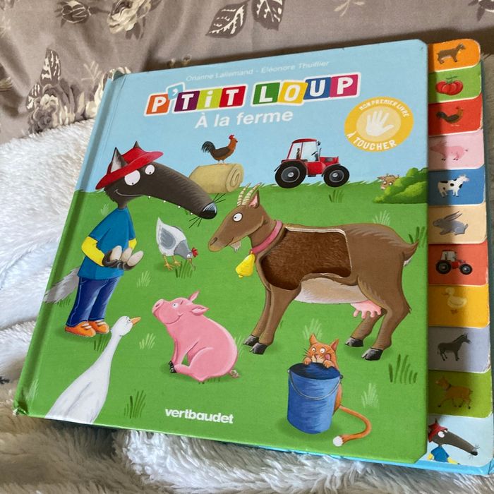 Livre petit loup à la ferme
