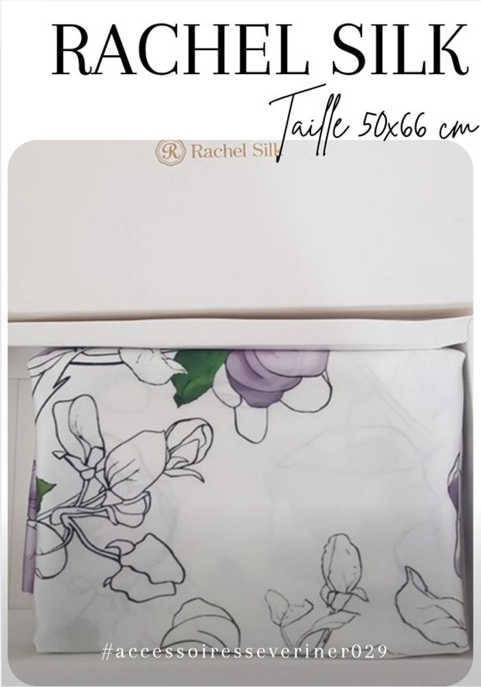 Taie fleurs en soie véritable