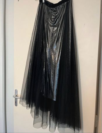 Jupe en tulle noir et argenté
