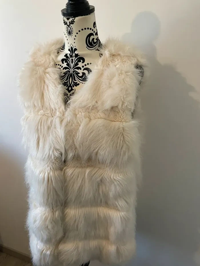 Gilet long en fausse fourrure Vera & Lucy - Taille 40 - photo numéro 3