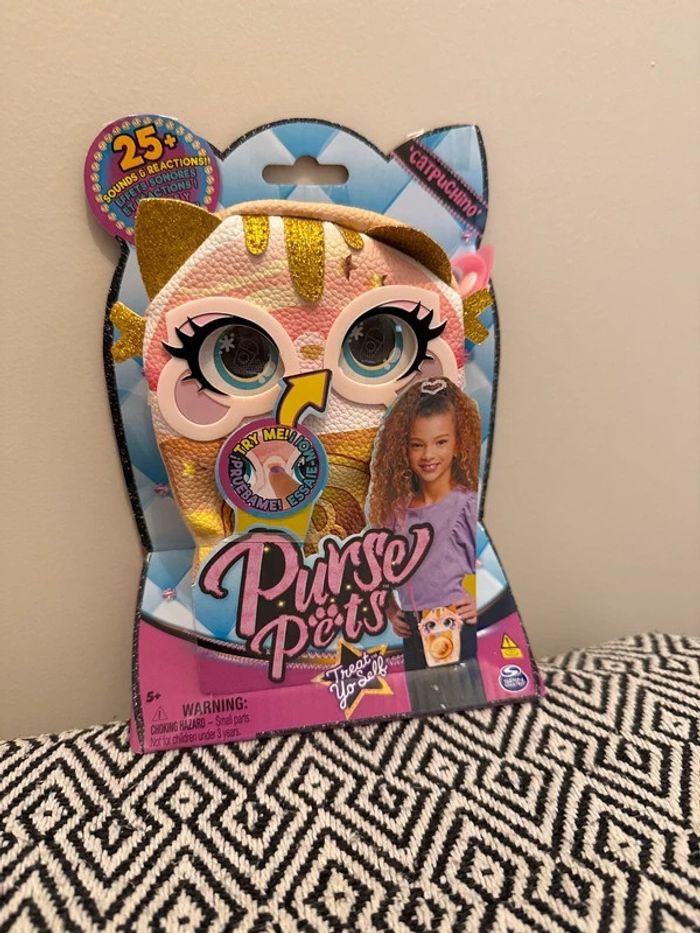 Spin Master -Purse Pets Treat Yo Self - Sac à main Chaton (Catpuchino)