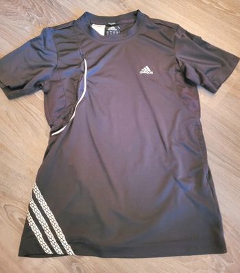 Tee-shirt noir MC Adidas 14 ans