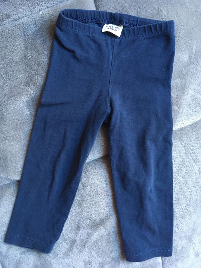 Leggings léger bleu marine mixte TAO 18 mois