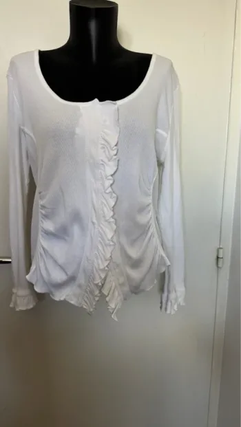 Top blanc manches longues L