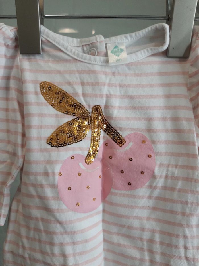 🌸 tee-shirt manches longues fille en 3 mois🌸 - photo numéro 2