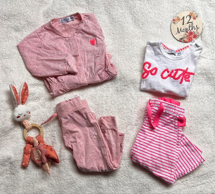 Lot vêtements été bébé fille 12 mois - photo numéro 2