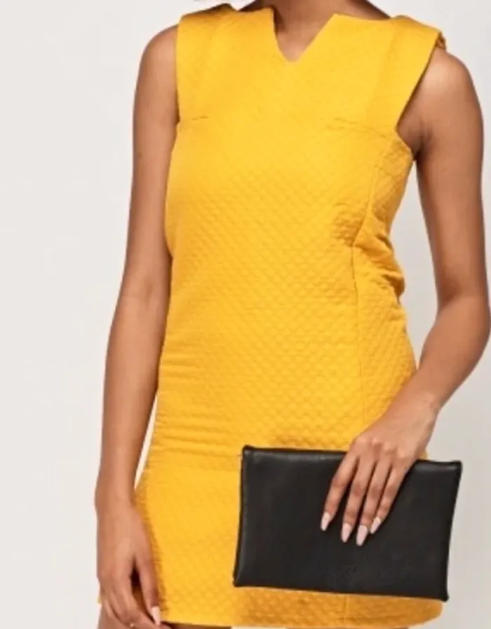 Robe jaune matelassée - photo numéro 5