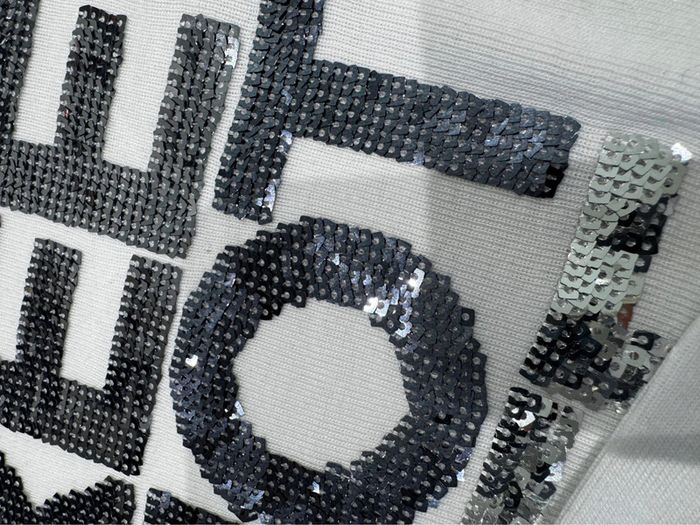 Caroll t-shirt blanc manches longues strass - photo numéro 15