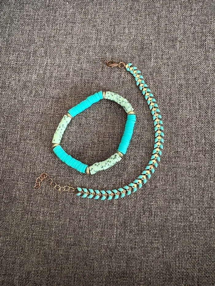 Lot de 2 bracelets bleus
