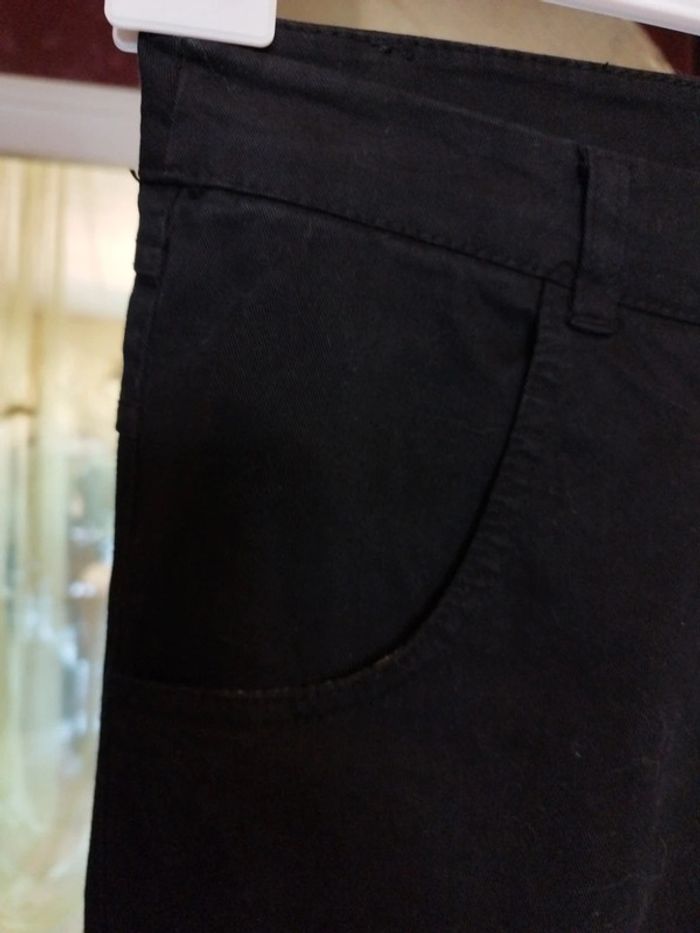 Jeans noir droit skinny boutons vintage S/36 - photo numéro 6