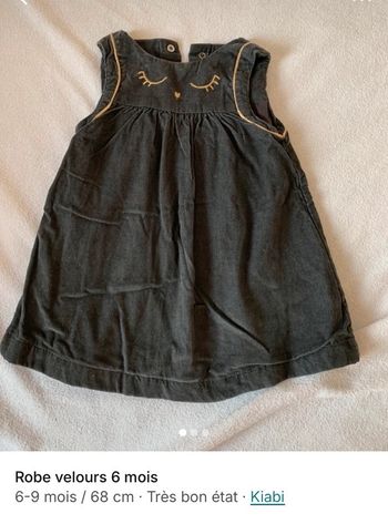 Robe velours 6 mois