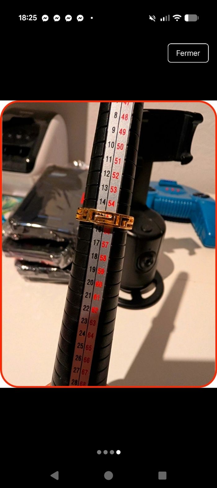 Bague en titane dorée - Motif Méandres (Style Grec) - NEUVE - photo numéro 4