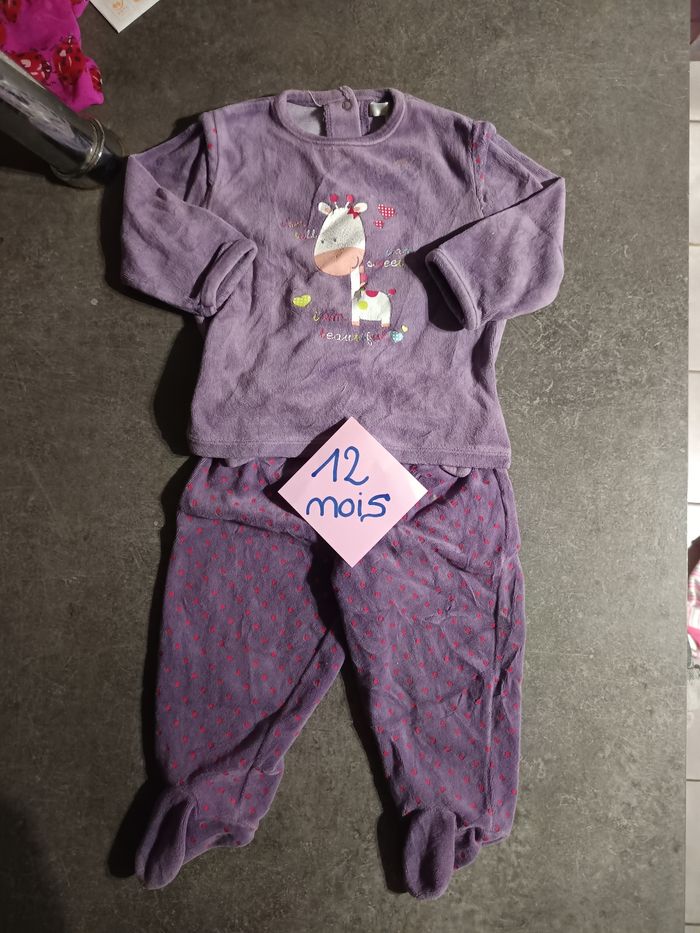 Pyjama 2 pièces girafe 12 mois