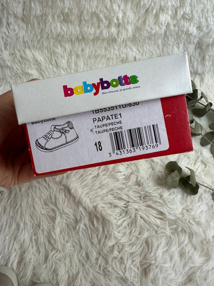 Paire de sandales taupes Babybotte taille 18 - photo numéro 7
