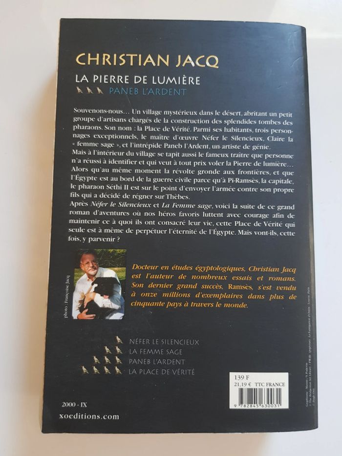 Christian Jacq (Auteur) La pierre de lumière - tome 3 Paneb l'ardent - photo numéro 4