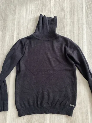 Pull noir fin à col montant okaidi 3 ans