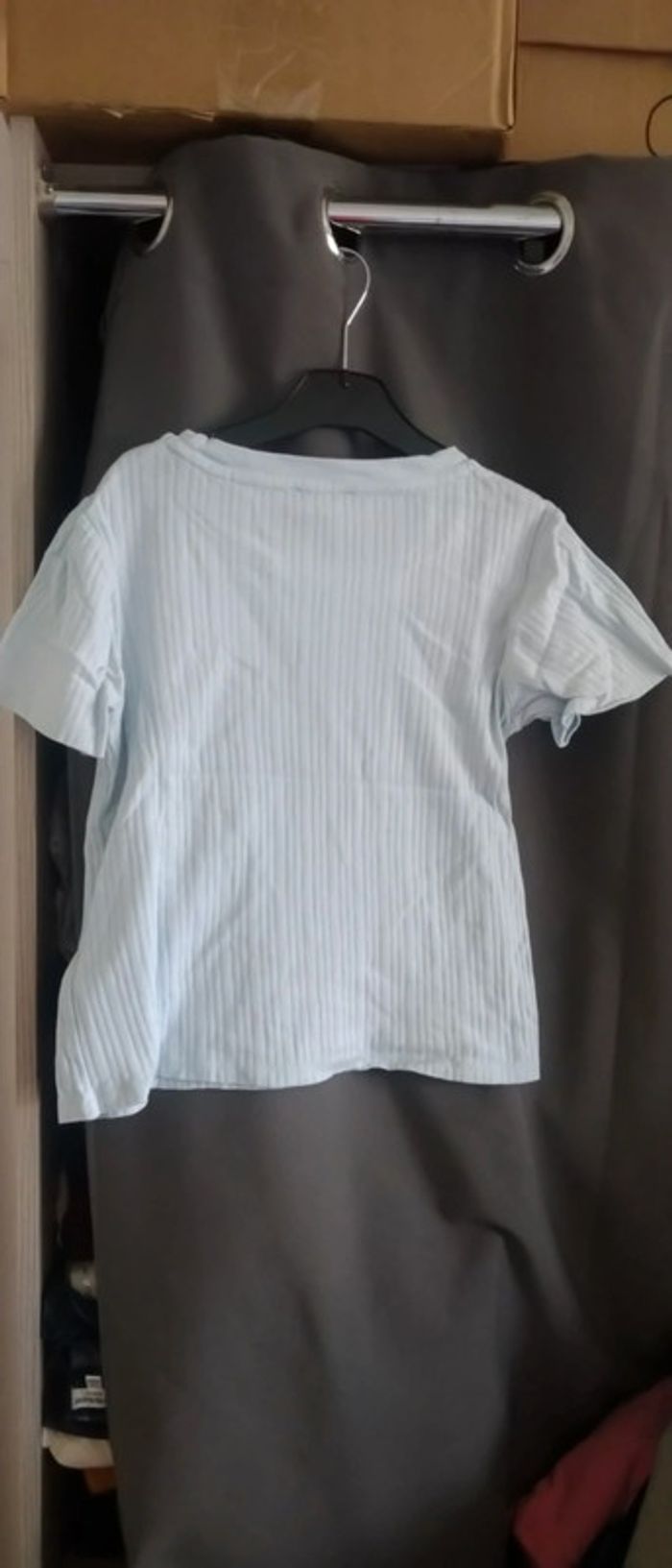 Haut côtelé bleu ciel mc fille 14 ans la redoute - photo numéro 2