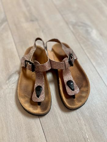 Tongs pailletées rose gold