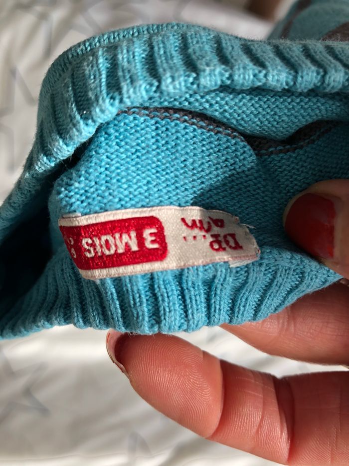 Pull 3 mois DPAM bleu - photo numéro 3