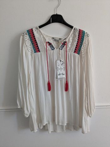 Haut ethnique blanc flynn off white  Kaporal S