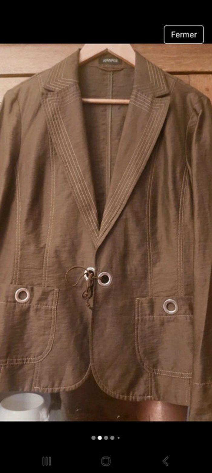 Blazer elegant Apanage lin et viscose be/fr 46 - photo numéro 2
