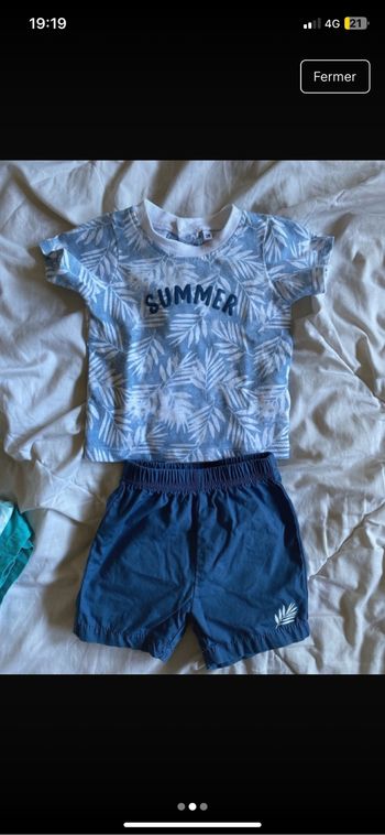 Ensemble été bébé garçon 3 mois
