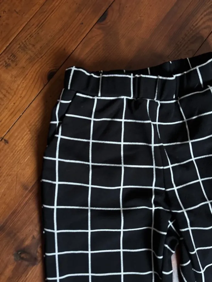👖 Pantalon à Grands Carreaux Blancs - Taille XS-S - photo numéro 2