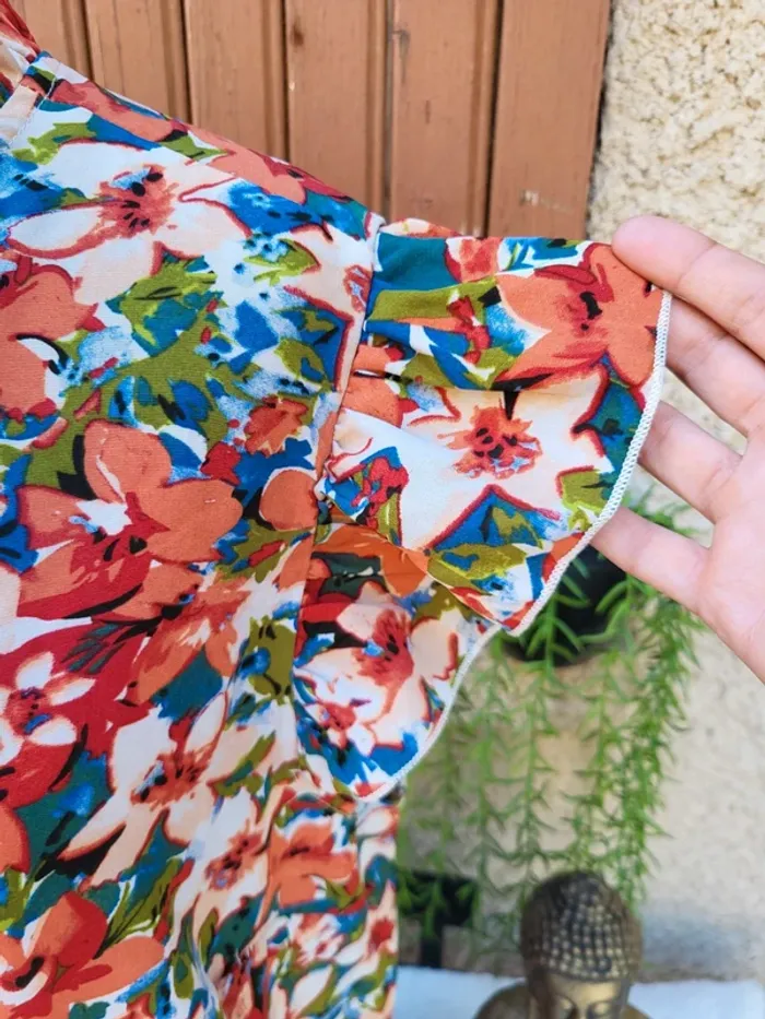 Blouse fleuri multicolore shein taille 46 - photo numéro 6