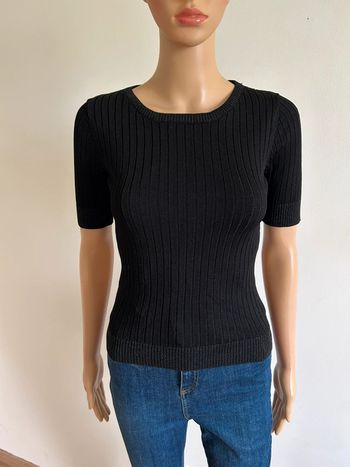 Pull noir à manches courtes Morgan taille XS comme neuf
