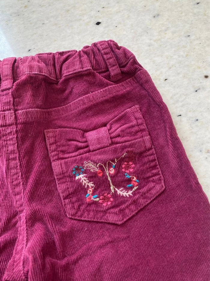 Pantalon en velours côtelé bordeaux le cie 6ans - photo numéro 4