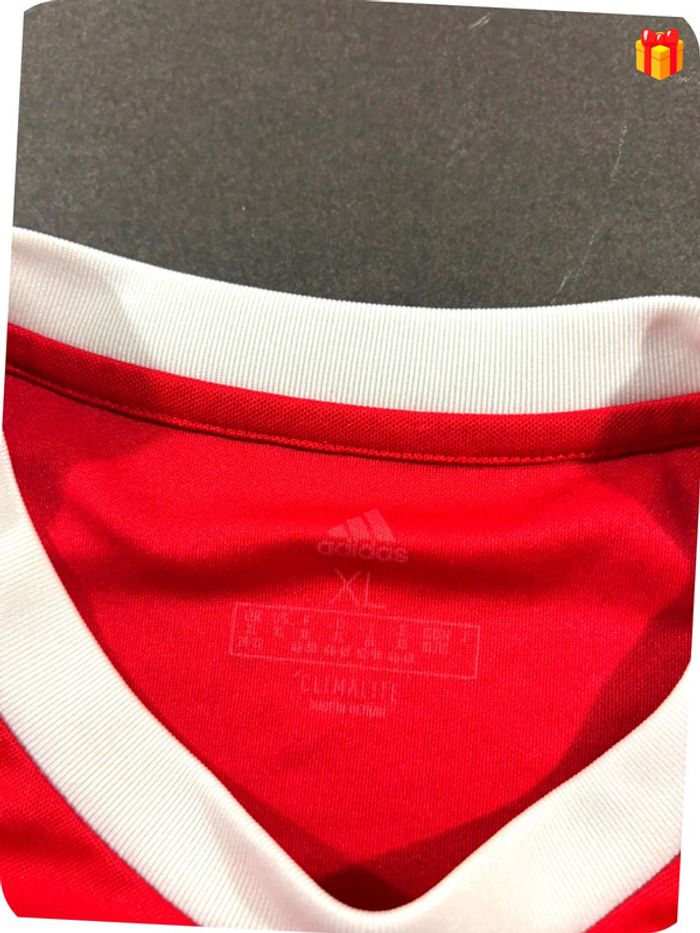 T-shirt Adidas logo brodé rouge et blanc taille XL - photo numéro 6