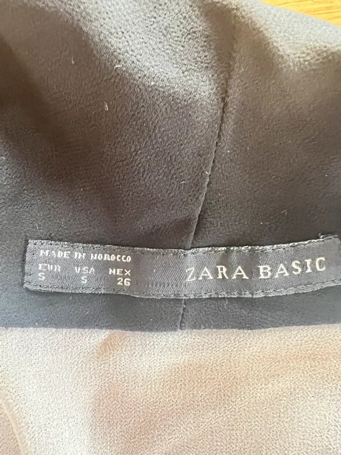 Blouse Zara noire et blanche - Taille S - photo numéro 3