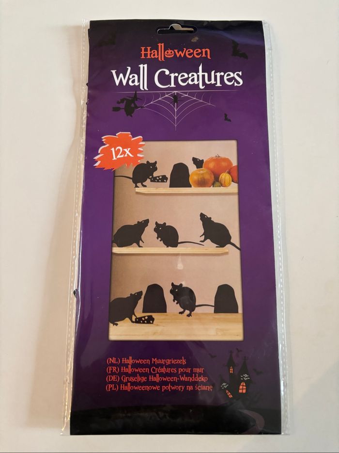 Décoration Halloween pour mur créatures souris mulo