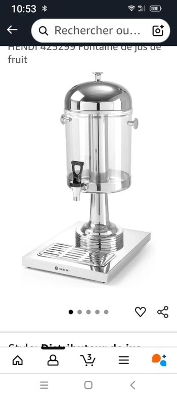 Distributeur de jus de fruits