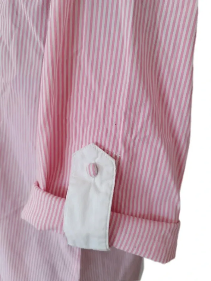 Robe chemise tunique rayée rose et blanche - Pink Crush - photo numéro 8