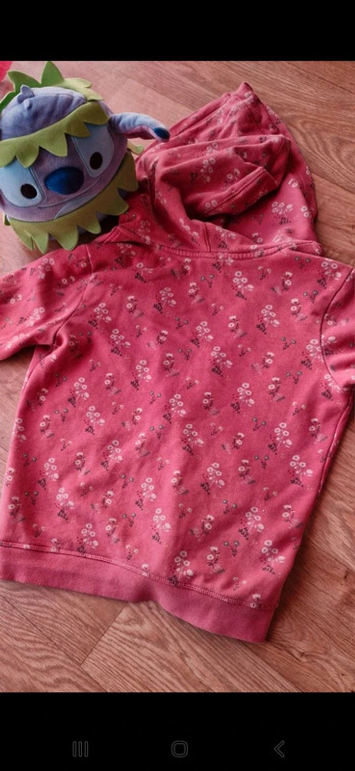 Gilet à capuche motif fleurs tape à l oeil 12 ans - photo numéro 4