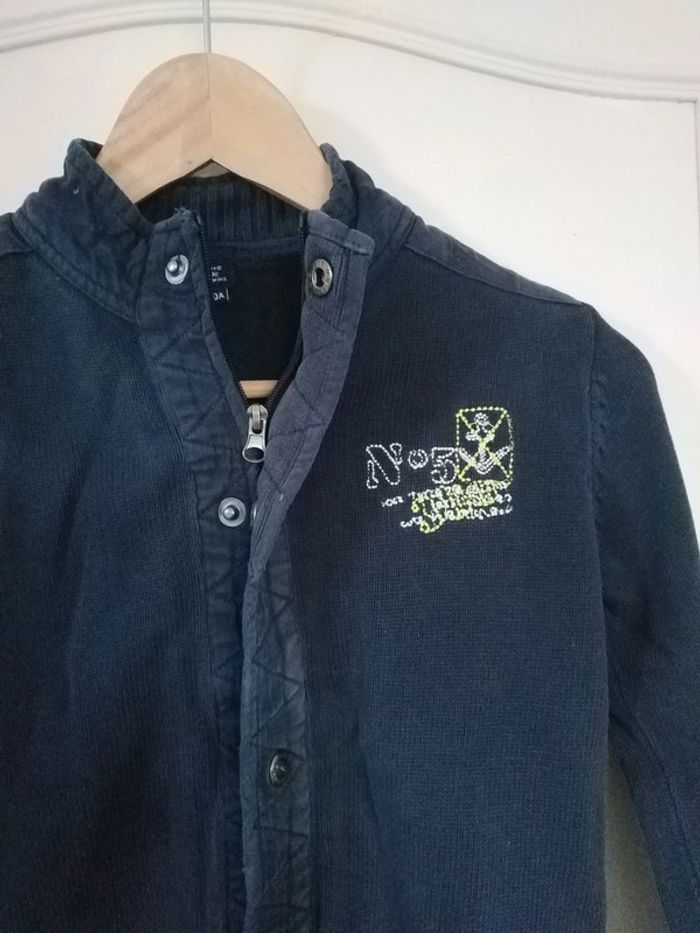 Gilet bleu marine Terre de marins 10 ans - photo numéro 2