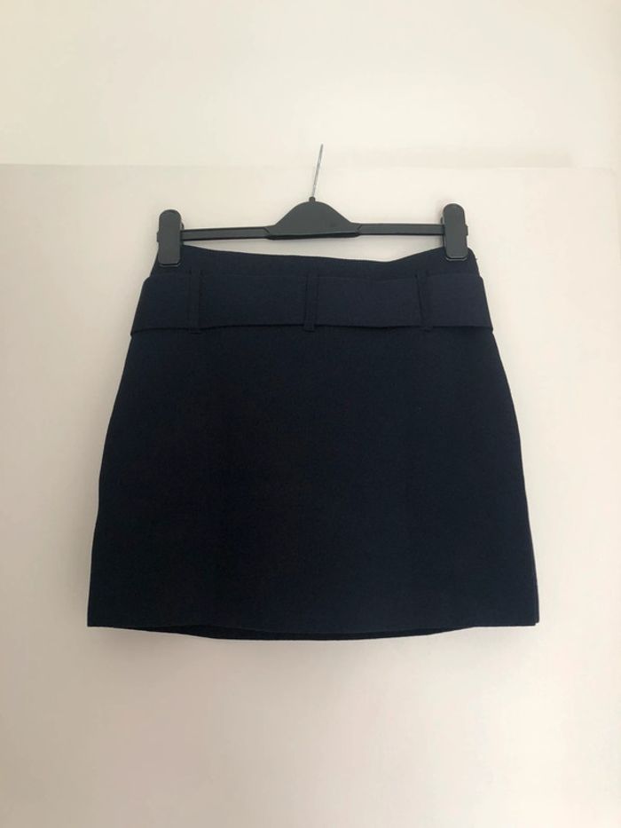 Superbe belle mini jupe en maille taille haute avec ceinture Zara neuve avec étiquette taille M - photo numéro 6