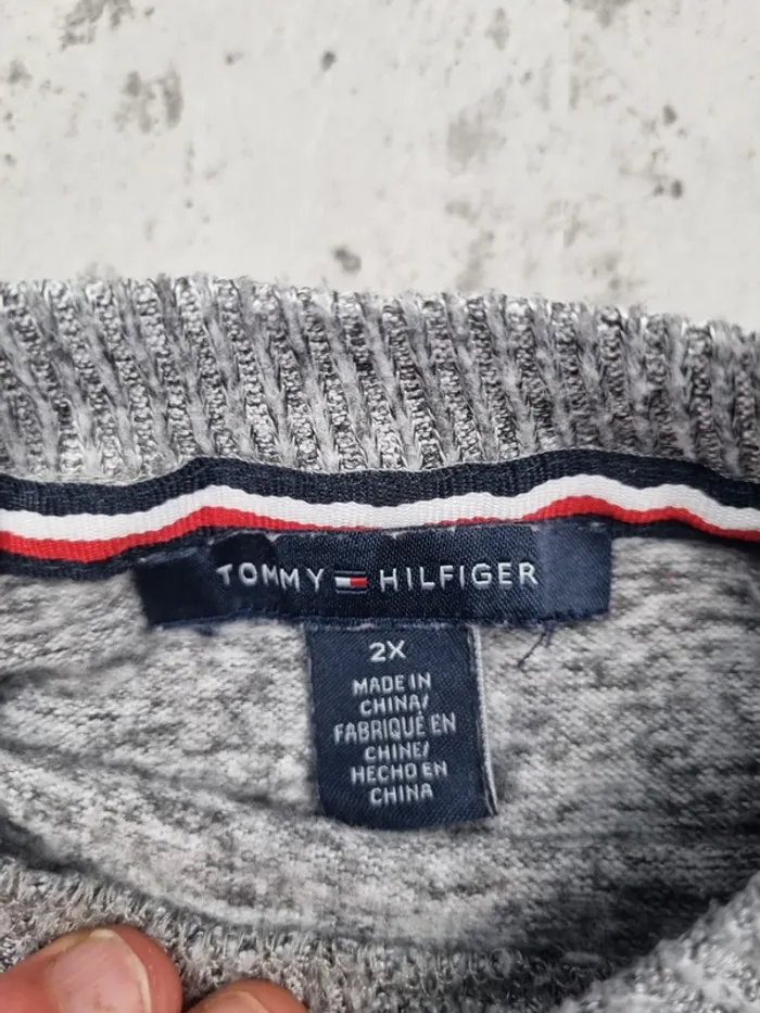 Sweat gris Tommy Hilfiger – Taille XXL Femme (mesures en photos) - photo numéro 5